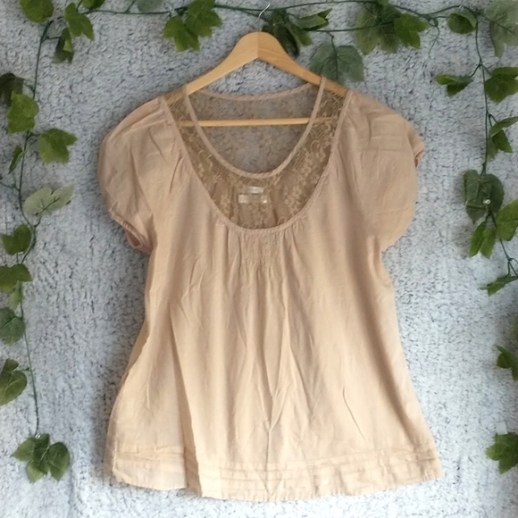 Old Navy Tops - Old Navy Perfect Fit Bohemian Blouse Cream Hippy Top Size Medium